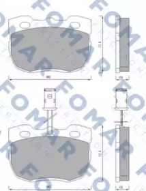 FOMAR FRICTION fo487981 -  Комплект тормозных колодок, дисковый тормоз